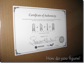 Signed and numbered!